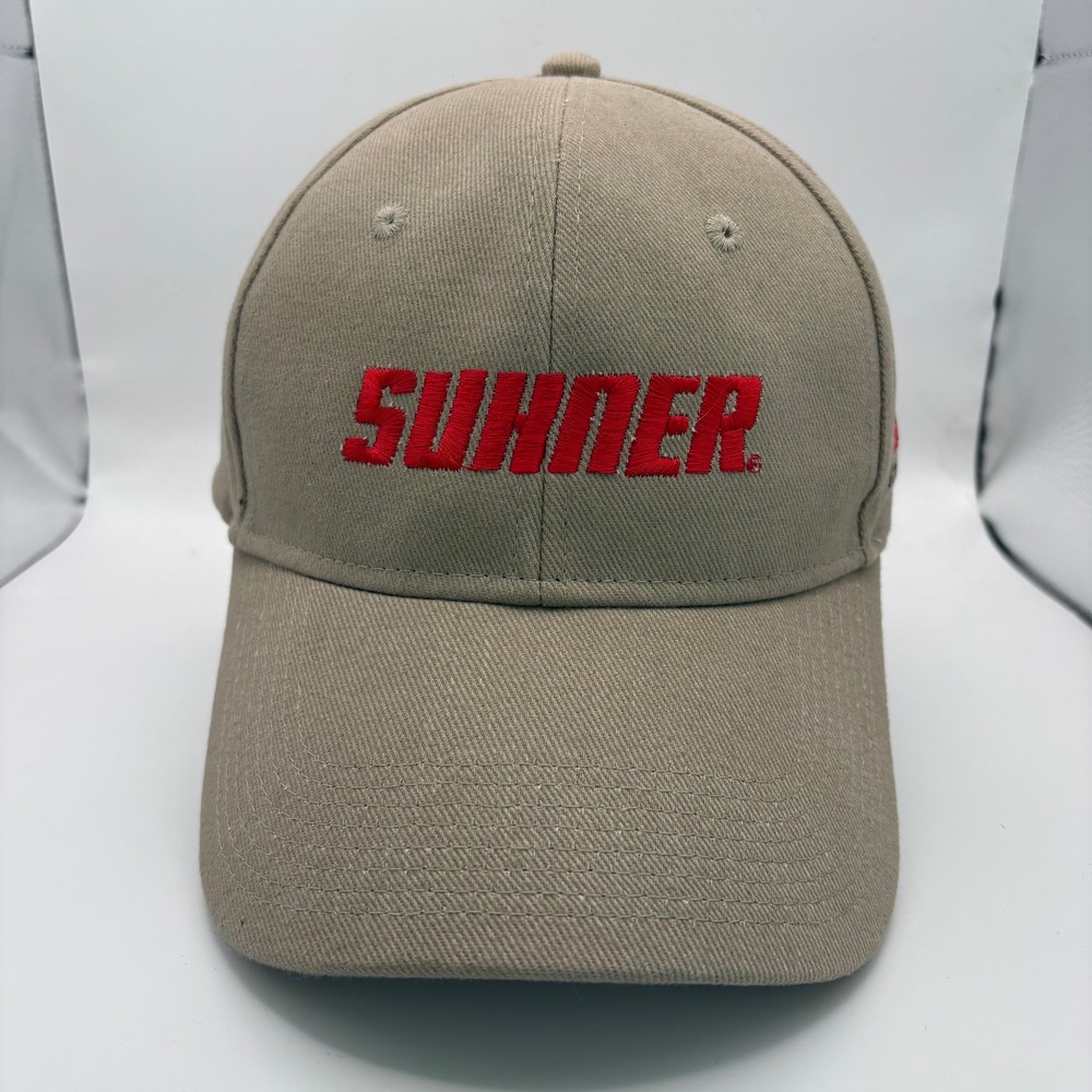 SUHNER 100 Year Anniversary Baseball Cap Khaki Red Embroidered Logo